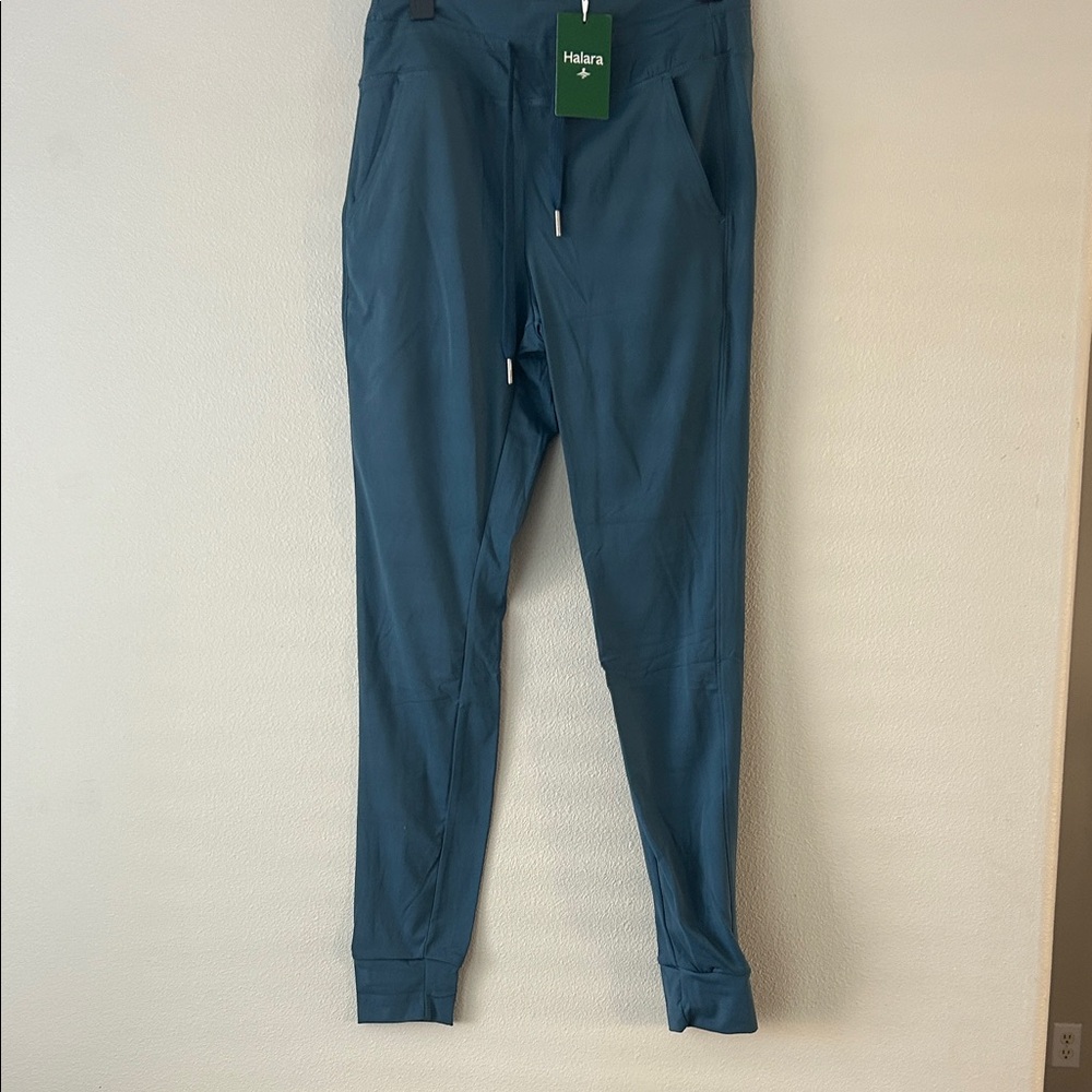HALARA Women’s Teal Joggers Size Medium Tall 29" inseam - Picture 2 of 6